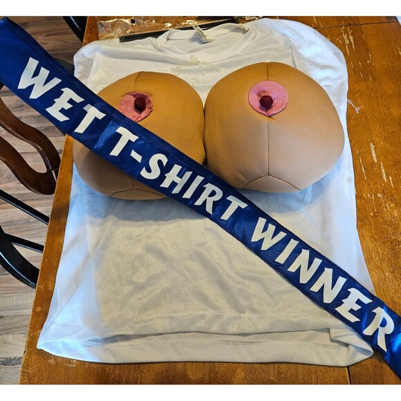 Wet T-Shirt Winner Adult Costume Spirit Halloween One Size Fits All Funny Silly - Picture 2 of 6